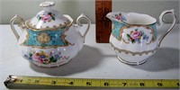 1994 Royal Albert "Lady Ascot" Cream & Sugar