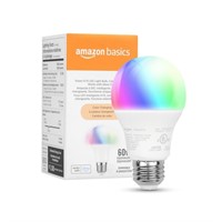 Basics - Smart A19 LED Light Bulb, 2.4 GHz Wi-Fi,
