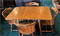 Wooden Square Table with 4 Chairs