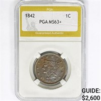 1842 Large Cent PGA MS63+