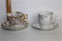 2 Coffee or Tea Cups with saucers
