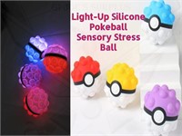 4 Pokemon Pokeball Light Fidget Stress Ball