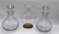 Clear Glass Large Decanter w/stopper & More