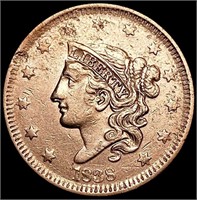 1838 Braided Hair Large Cent CLOSELY UNCIRCULATED