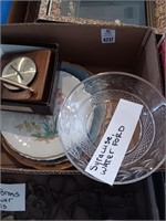 Waterford bowl, clock, plates, etc.