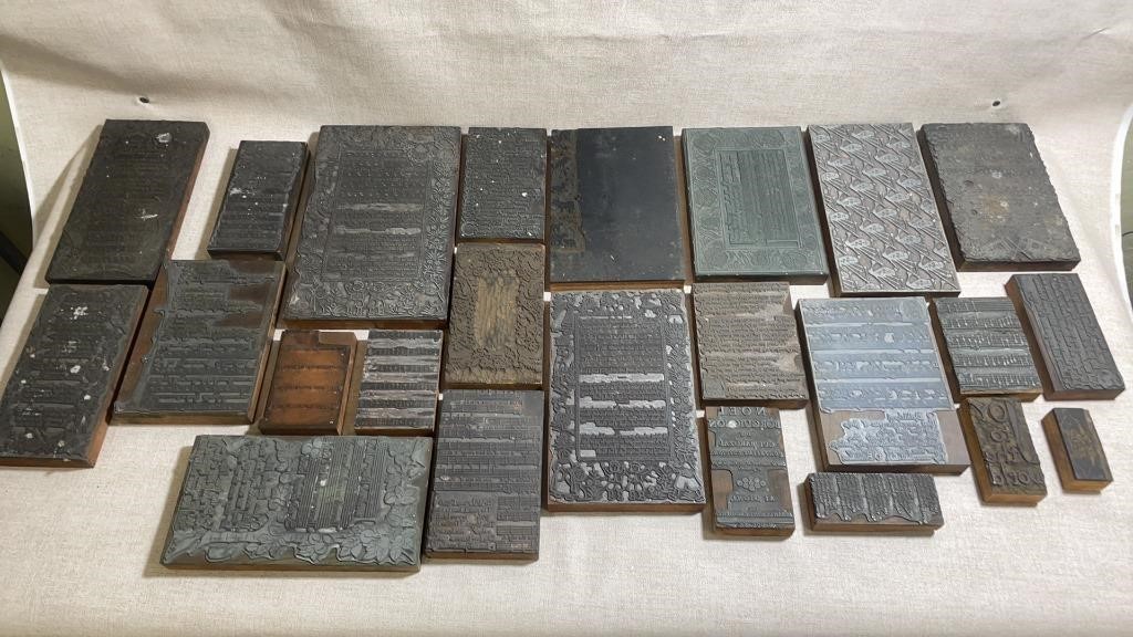 24 vtg/antique printing plates