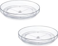 2 Pack, 9 In Clear Non-Skid Lazy Susan Organizers