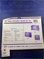 Vintage Sams Photofact Folder No 895 TVs
