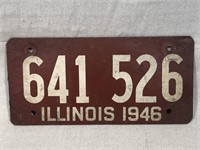 1946 "Paper" Illinois License Plate