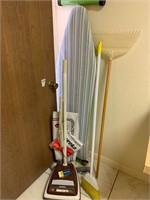 Eureka Vacuum,  Ironing Board, Broom, Rake