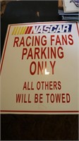 Large Nascar Racing Fans Parking Only Sign