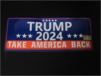 Donald Trump Signed Bumper Sticker EUA COA