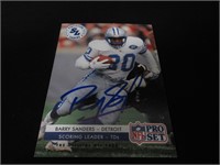 Barry Sanders Signed Trading Card GAA COA