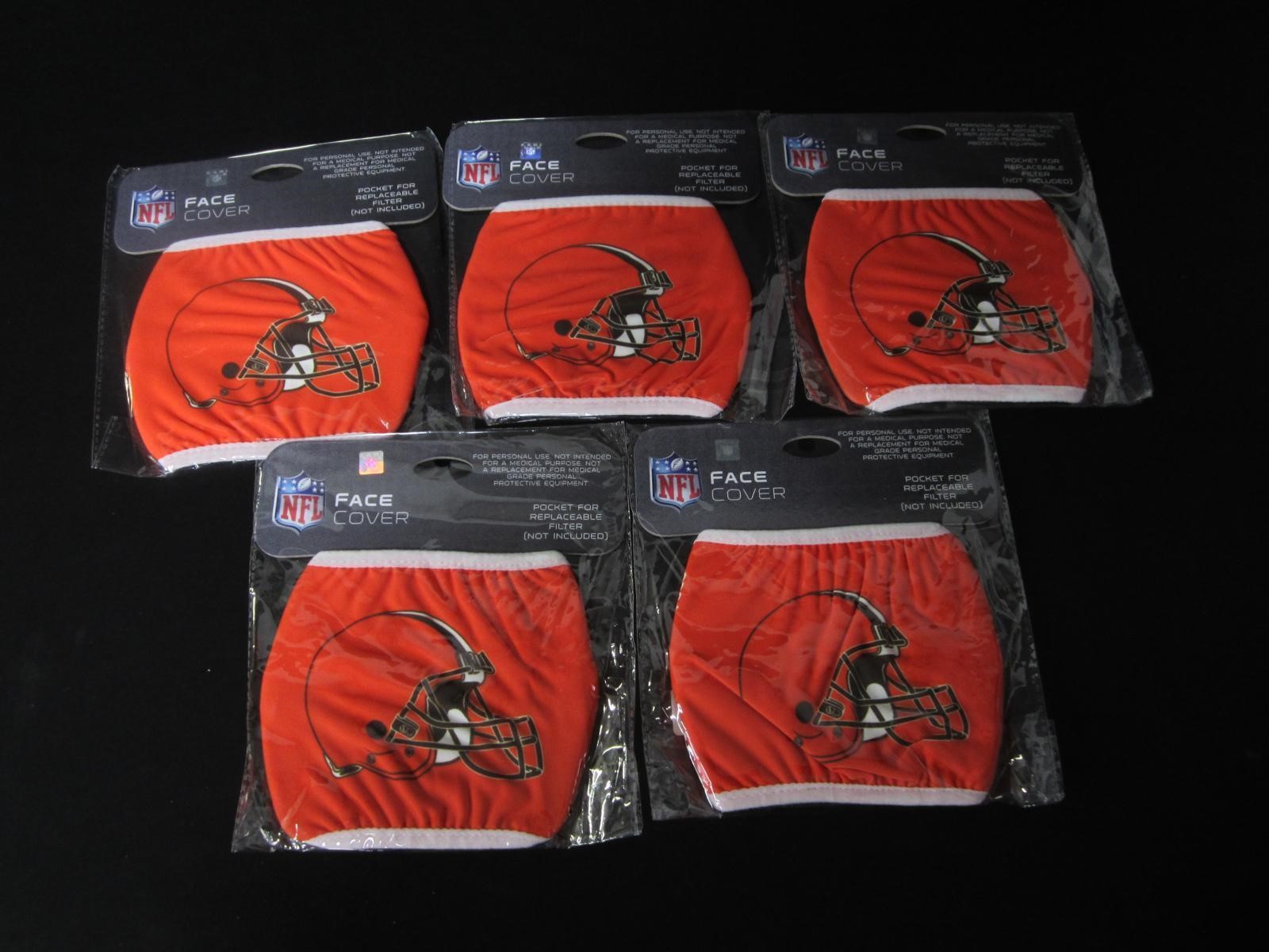 (5) Cleveland Browns Face Covers