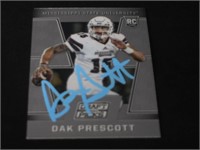 Dak Prescott Signed Trading Card RC COA Pros