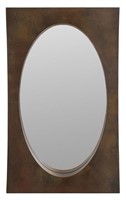 Mid-Century Modern Style Bronzed Metal Mirror
