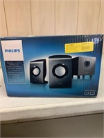 2 boxes Philips Speakers each with 3 speakers