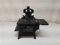 Cast Iron Crescent Wood Stove Childs Toy Miniature