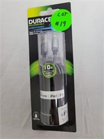 Duracell 10ft Apple Charger