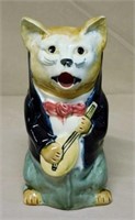 Orchies French Majolica Cat Pitcher.