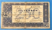 1939 2 1/2 Gulden Banknote