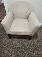 Cream Colored Fabric Chair