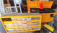 Rubbermaid tool box & tools, storage bins