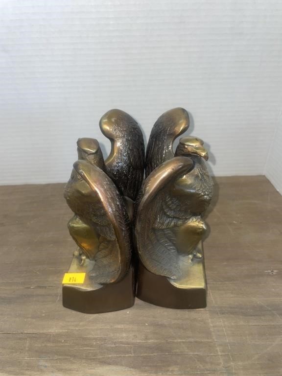 Brass eagle bookends