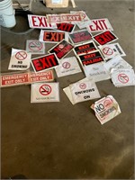 Large lot misc laminated signs