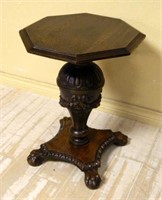 Beautiful Ribbon and Swag Carved Pedestal Table.