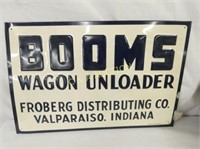 OLD STOCK EMB. BOOMS WAGON SIGN 17X11