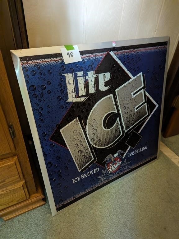Miller Lite Ice Metal Sign - 32"
