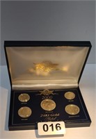 2000 24Kt Gold Plated One Dollar Set
