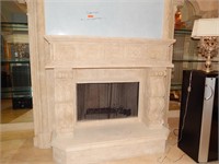 Complete Fireplace with Adjacent Moldings