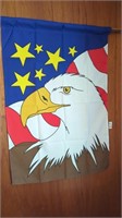 28" x 40" eagle banner & 27" x 38" eagle flag on