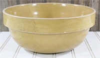 10.5" Yelloware Buckeye Pottery Crock Bowl