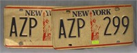 NY license plates with Statue of Liberty