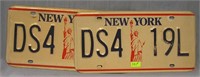 NY license plates with Statue of Liberty