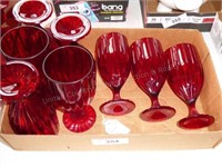 8 great ruby red goblets