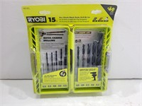 NEW RYOBI 15-Piece Drill Bit Set