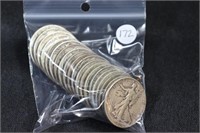 Bag Lot - Roll - Mixed Date Walking Liberty Half D