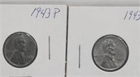 1943 P & D Zinc Lincoln Cents