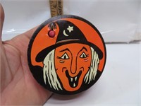 Vintage Halloween Kirchhof Witch Noise Maker 4"