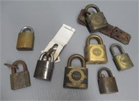 Box full vintage brass locks.