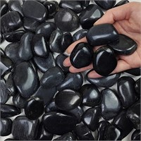 20 Pounds Black River Rocks for Garden, 1-2 inch