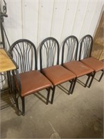 4 METAL DINING CHAIRS