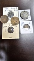 Assorted Oddities & Damaged Lage Cents