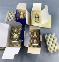 4 Hummel club figures in original packaging