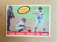 1959 Topps Al Kaline Baseball Thrills Youngest 463