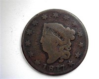 1817 Cent VG Obv Die Break